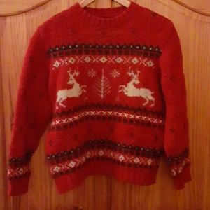 Lands End, medium, red Christmas -y Sweater